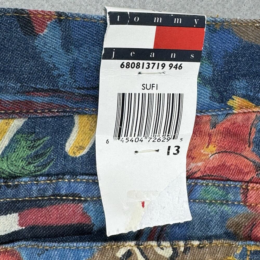 Tommy Hilfiger Jeans Deadstock NWT Y2K Tropical Parrot Print Bootcut Size 13 - Picture 10 of 16
